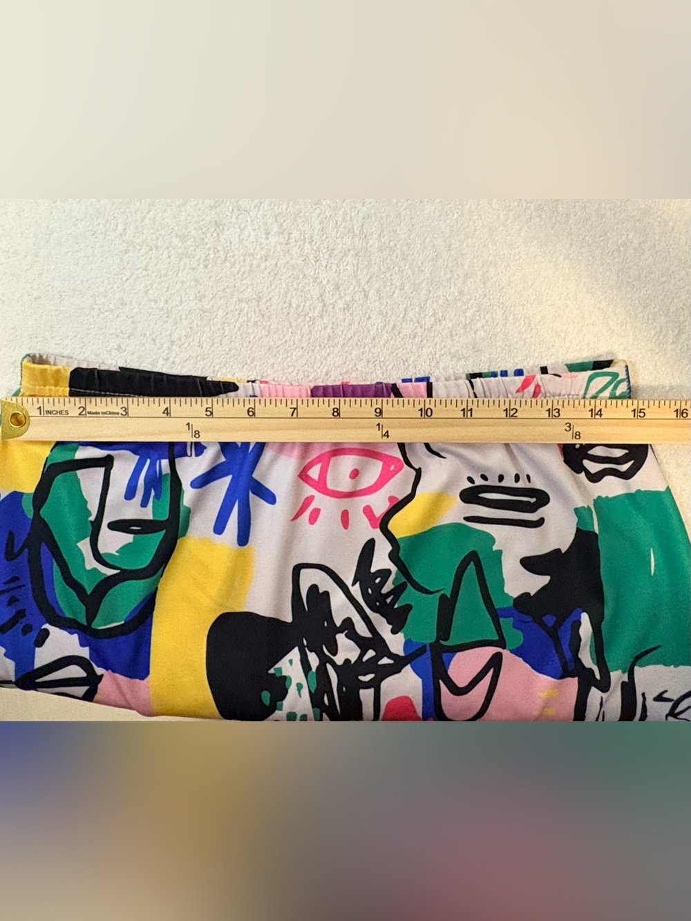 SHEIN Colorful Abstract Maxi Skirt - Pink, Green, Blue, Yellow, Black - Picture 4 of 5
